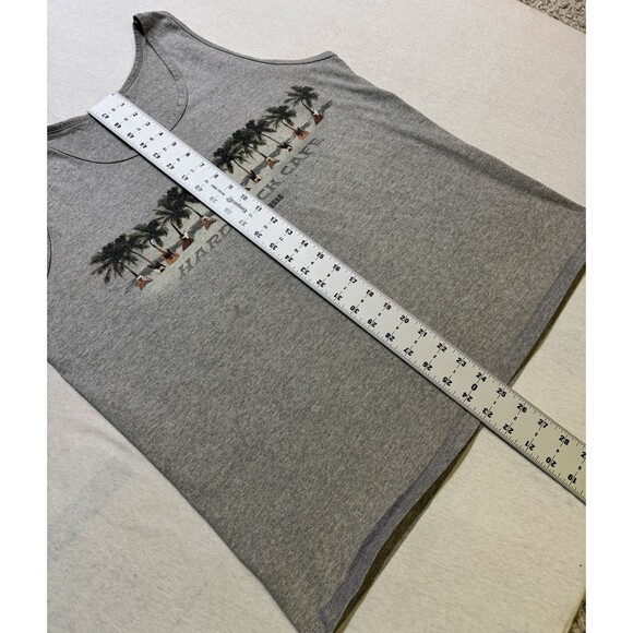 Vintage Hard Rock Cafe Las Vegas Men's Size L Grey Tank Top Guitar Beach Relax - Picture 5 of 5
